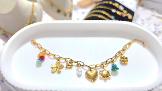 🌼 Golden Harmony Charm Bracelet