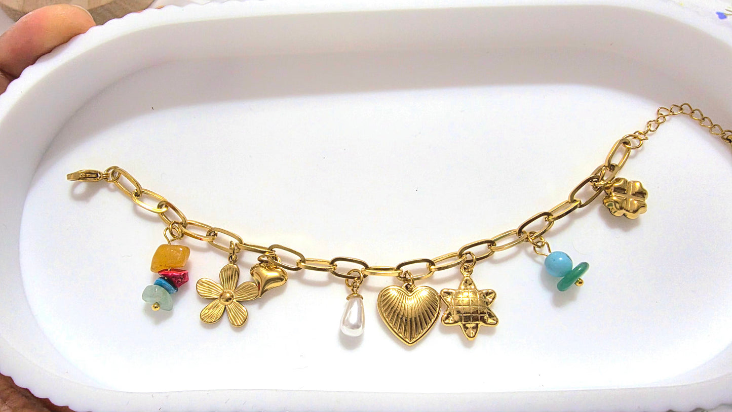 🌼 Golden Harmony Charm Bracelet
