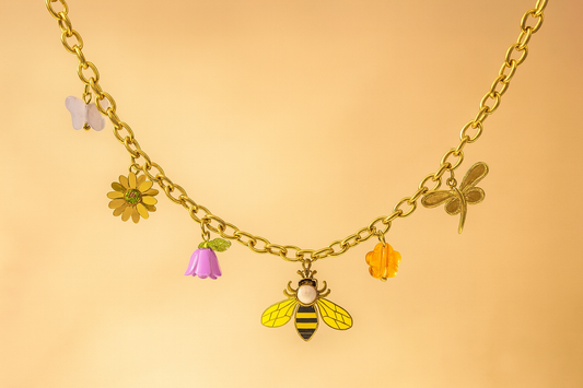 🌸 Golden Garden Charm Necklace