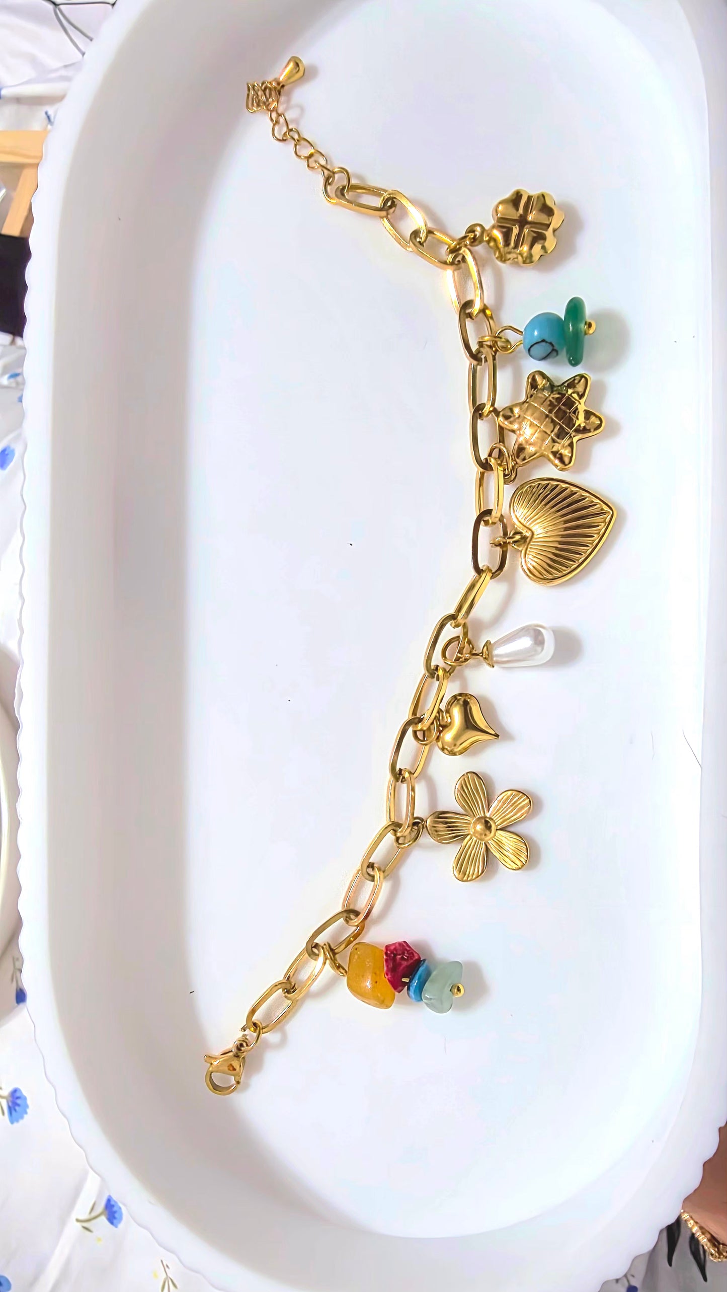 🌼 Golden Harmony Charm Bracelet