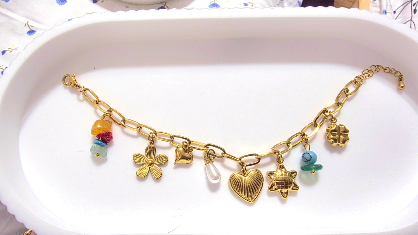 🌼 Golden Harmony Charm Bracelet