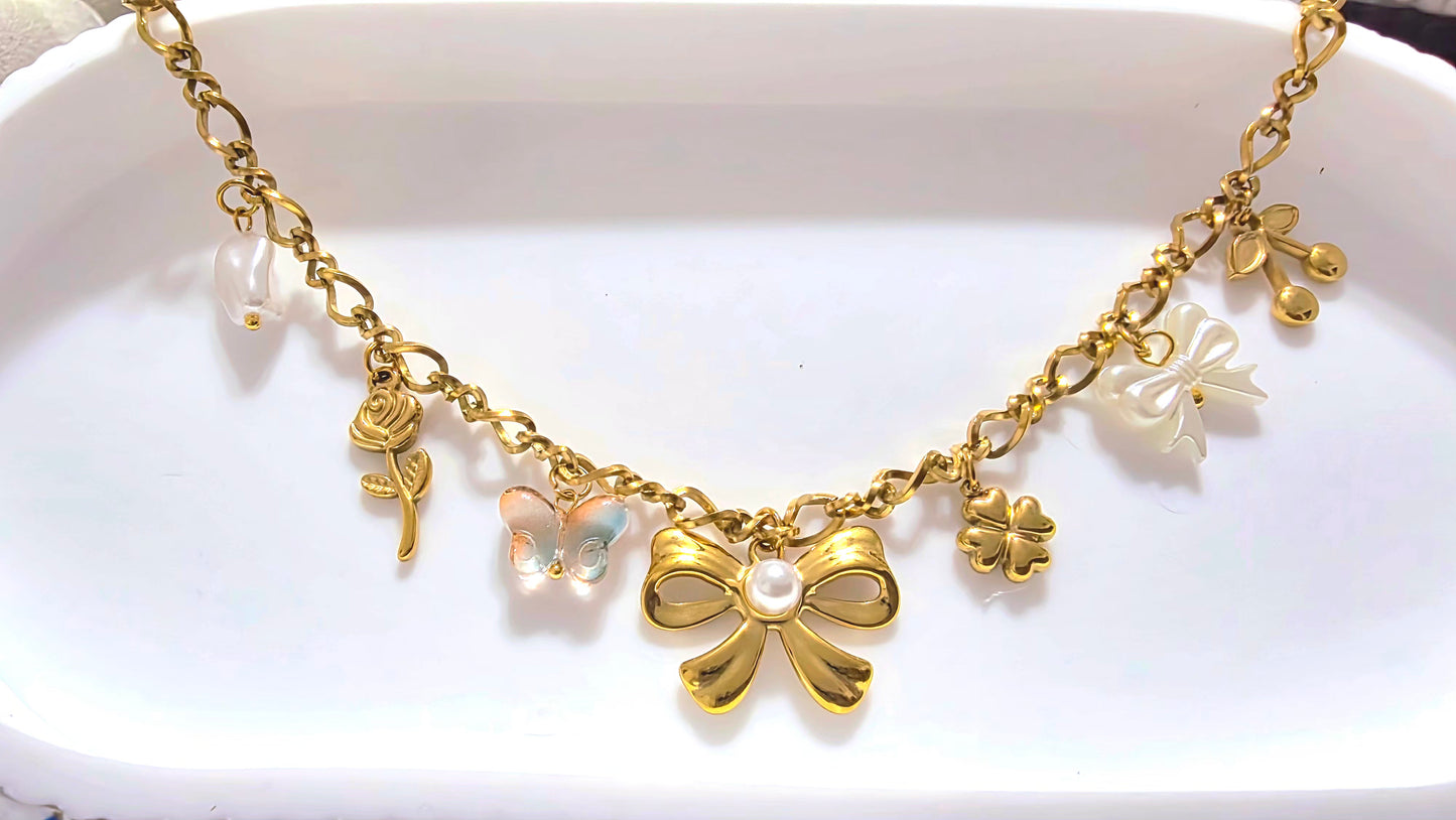 Golden Charm Story bracelet