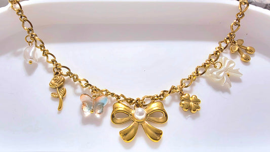 Golden Charm Story bracelet